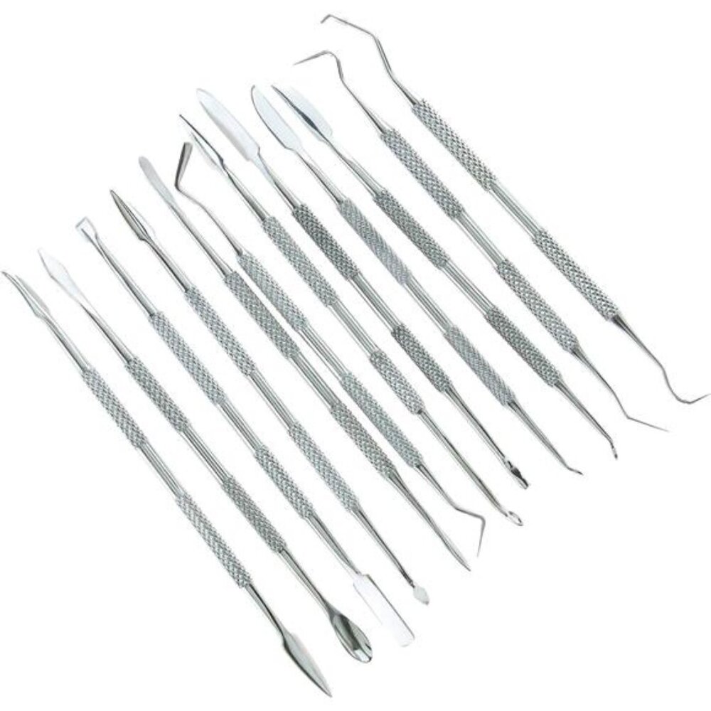 12-Piece Stainless Steel Wax Carvers Set, Wax & Clay Sculpting Tools